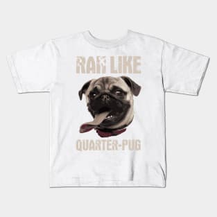 Quarterback Pug Kids T-Shirt